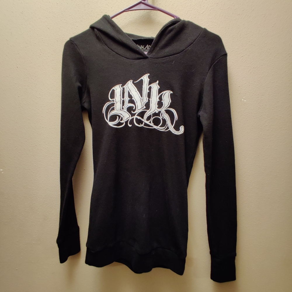 Women's Black  Hoodie Top Ink Addict